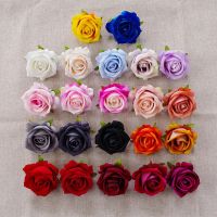 5/10pcs 7cm Artificial Rose Flowers Head For Wedding Home Decoration Fake Flowers Rose Head DIY Wreath Supplies Artificial Flowers  Plants