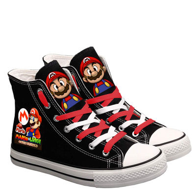 COD2023 ข้ามพรมแดนใหม่ Super Mario รองเท้าผ้าใบนักเรียนชายและหญิงรองเท้าผ้าใบลำลองรองเท้าอินเทรนด์