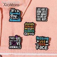 Colorful Slogan Enamel Pins Encourage Protect Animals Creative Powerful Brooches On Backpack Gift For Friend Vet Jewelry