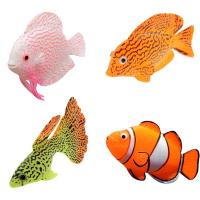 Silicone Artificial Tropical Fish Artificial Silicone Fish for Aquarium Landscape Artificial Silicone Fish for Fish Bowl Decoration Ornament for Fish Tank newcomer