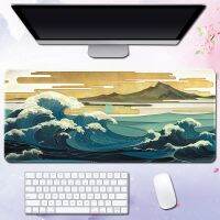 Great Wave Art แผ่นรองเมาส์ขนาดใหญ่ แผ่นรองเมาส์เกมคอมพิวเตอร์ยางธรรมชาติ CS Table Pad Lockside