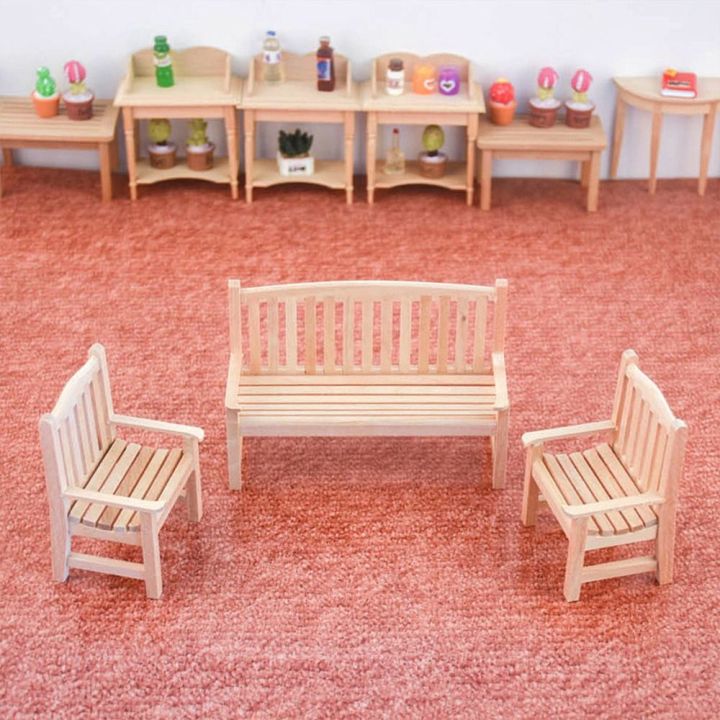 เก้าอี้รับประทานอาหารตุ๊กตาชั้นเก็บของเล่น-meja-miniatur-โซฟาไม้1-2เฟอร์นิเจอร์บ้านตุ๊กตาสำหรับของเล่นเด็กตกแต่งบ้านตุ๊กตา-bjd