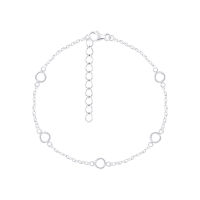 Silver thai    5mm Circle charm bracelet silver เครื่องประดับเงินแท้ สร้อยข้อมือมีเสน่ห์ขนาดวงกลม 5 มม. เงินแท้925