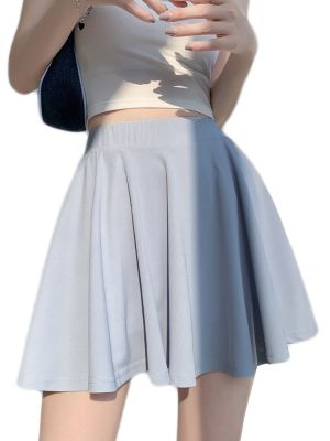 【CC】❐  New In Waist Fashion Silk Pleated Skirt 2023 Korean Color Skirts