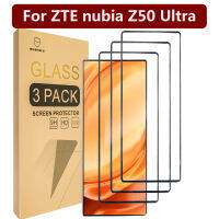 Mr.shield [3-Pack] ตัวป้องกันหน้าจอสำหรับ ZTE Nubia Z50 Ultra [Full Cover] [กระจกนิรภัย] [กระจกญี่ปุ่นที่มีความแข็ง9H]