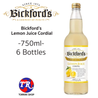 Bickfords Lemon Juice Cordial บิกฟอร์ดน้ำ เลม่อนเข้มข้น 750มล แพ็ก 6ขวด