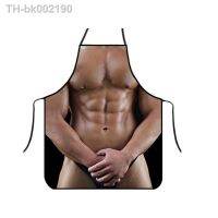 ☜₪▦ Funny Apron Digital Printed Muscle Man Sexy Women Home Cleaning Party Personality Creative Pattern Antifouling Cooking