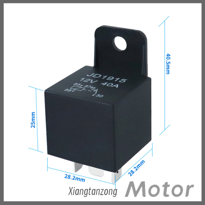 Xiangtanzong 12V DC 4ขารีเลย์แบบหลอมรวมยานยนต์40A ปกติเปิดรีเลย์40A ฟิวส์พร้อมพนักพิง4ขา/5Pin