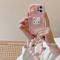 Phone Case เคส Redmi Note 12 Pro + Note 12S 11S Note 11 Pro 4G 5G สีชมพูเคสโทรศัพท์ HelloKitty น่ารักพร้อมสายรัดข้อมือซิลิโคนคุณภาพสูงป้องกันเลนส์แบบนิ่มรวมทุกอย่าง