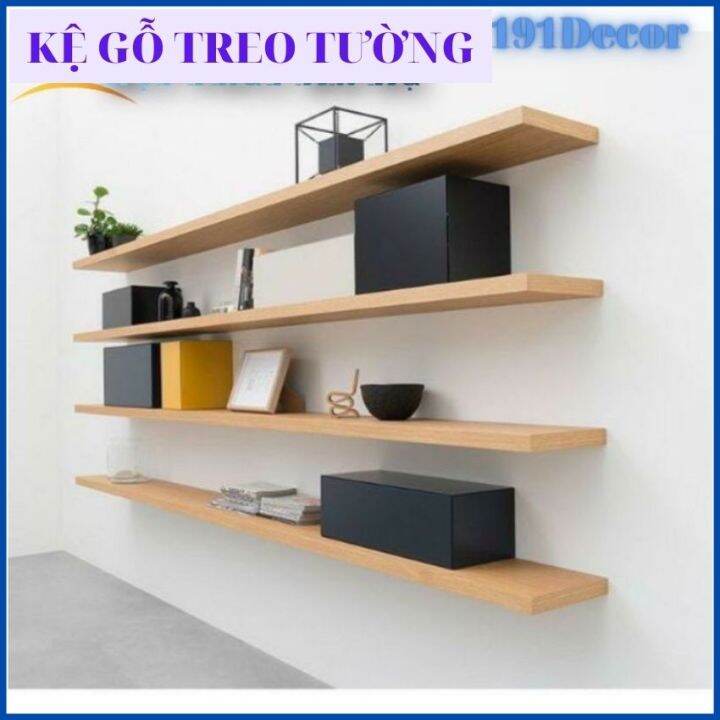 Kệ Gỗ Trang Trí Gắn Tường, Thanh Ngang Treo Tường Giấu Chân, Kệ ...