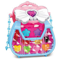 Children DIY Portable Play House Makeup Toy Simulation Princess Cosmetics Girl Lipstick Eye Shadow Blush Set