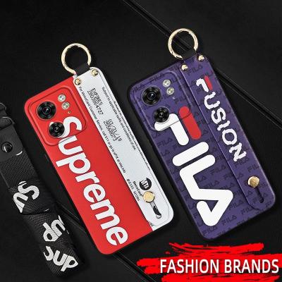 Lanyard ring Phone Case For MOTO Edge40 Wrist Strap Shockproof Anti-dust Cool Durable protective Soft case Kickstand