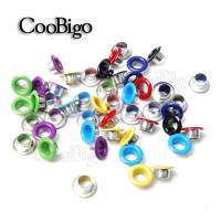 Mixed Color Metal Eyelets Garment Eyelet Scrapbooking Shoes Belt Cap Bag Tag Fashion Leather DIY Craft Accessory Hole 5mm 100pcs  Pliers