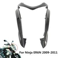 Motorcycle ABS Carbon Pattern Front Upper Fai Headlight Cowl Nose Fit For Kawasaki Ninja ER6N ER-6N 2009 2010 2011