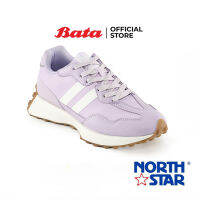 Bata บาจา ยี่ห้อ North Star รองเท้าผ้าใบแบบผูกเชือก สนีกเกอร์ สำหรับผู้หญิง รุ่นPAMERU สีน้ำตาล 5208070 สีม่วง 5209070