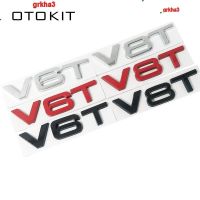 V8T V6T โลหะ3D แต่งรถ V6 V8 T แผ่นบังโคลนรถท้ายรถสัญลักษณ์ร่างกายป้ายสติกเกอร์สำหรับรถ Audi A4 A3 A6 A1 Q3 Grkha3 Q7