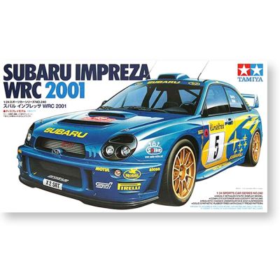 Tamiya 24240โมเดลรถรถประกอบแบบสถิตสำหรับรถซูบารุ Impreza WRC ชุดประกอบโมเดล2001