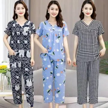 Cheap Women's sleeveless V-neck casual style ice silk home wear suspender  pants pajamas women's spring and summer lace up thin straight pants home  set