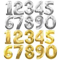 【DT】hot！ 32inch Number Foil Decoration Birthday Wedding Easter Digital Ballons