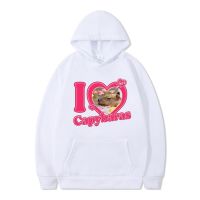 I Love Capybaras Graphic Funny Hoodie Men Women Fashion Design Casual Loose Hooded Sweatshirt Harajuku Couples Fleece Clothes Size Xxs-4Xl