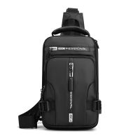 USB Anti-theft Chest Port Shoulder Bag Sling Mens