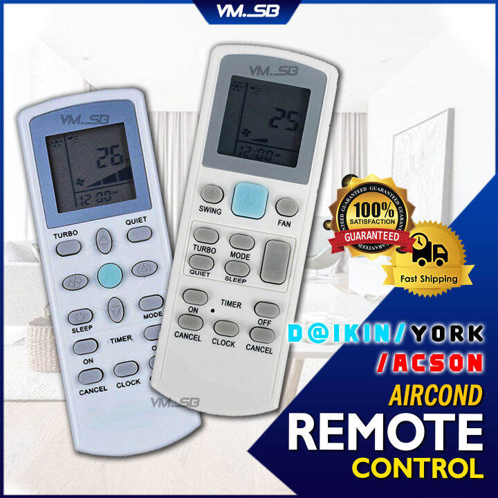 UNIVERSAL Daikin YORK ACSON Remote AIRCOND AIR COND CONDITIONER REMOTE