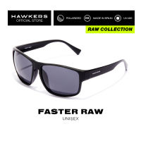 HAWKERS POLARIZED Black Dark FASTER RAW Sunglasses for Men and Women. UV400 protection. Official product designed and made in Spain HFRA22BBTP