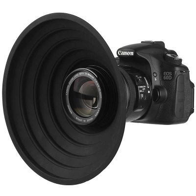 กล้อง SLR เลนส์ Matting Hood R5 micro-single M200 Canon 5D4 80D90D anti-reflective filter anti-แก้ว water wave ซิลิโคนนุ่ม ho-Yrrey