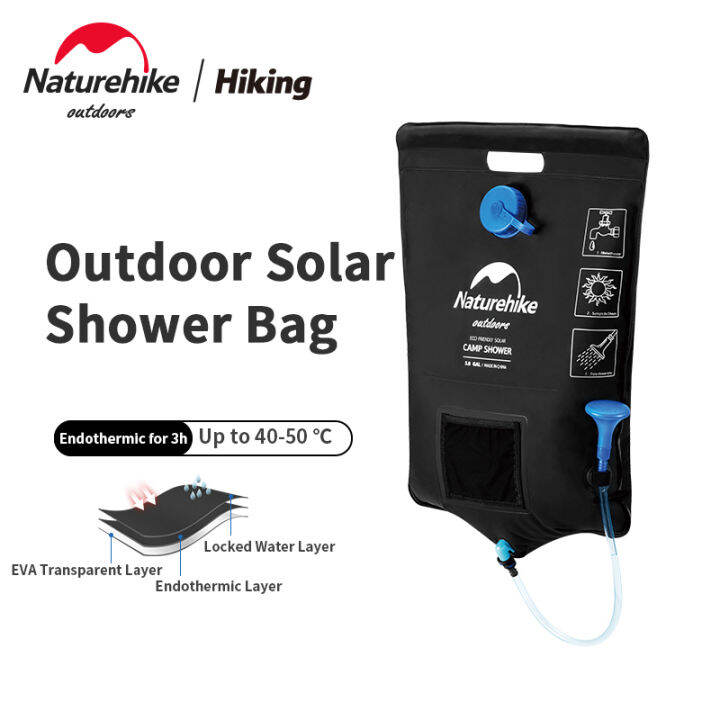 Naturehike 20L Outdoor Bath Shower Bag Portable Camping Solar Heating