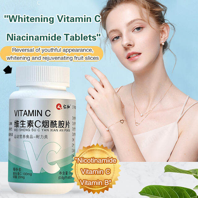 Vitamin C Niacinamide Tablets 60 Tablets/Bottle Enzyme Supplement for
