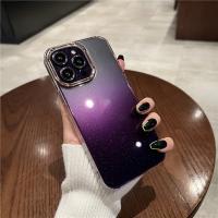 ∏❧ 【Glitter phone case/Purple】เคส compatible for iPhone 11 case compatible for iPhone 12 Pro Max case compatible for iPhone 13 Pro Max case compatible for iPhone 14 Pro Max case hard case