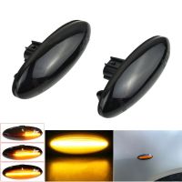 2Pcs LED Car แบบไดนามิก Blinker ลำดับโคมไฟด้านข้างไฟเลี้ยวสัญญาณไฟรถยนต์ Toyota Yaris MK2โคโรลล่าออริส Mk1 E15 RAV4 Mk3