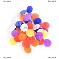 langyouzi9 50X Plastic Golf Ball Mark position markers เส้นผ่านศูนย์กลาง24mm อุปกรณ์กอล์ฟ