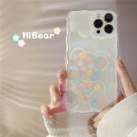 [COD] Ins flower bear is suitable for iPhone13Promax mobile phone case 11Promax fresh X female model transparent