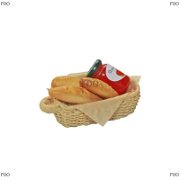 FOO 1PC 1:12ของเล่นอาหาร Jam Toast ตะกร้าอุปกรณ์เสริม dollshouse Miniature Accessories