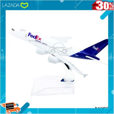 .สีสันสวยงามสดใส ของเล่น ถูก. โมเดลเครื่องบิน FedEx AIRBUS A380 (16 cm) เครื่องบินเหล็ก จำลองพร้อมฐานตั้งโชว์ [ ถูกที่สุด. ลด 30% ].