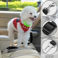 Adjustable Dogs Car Seat Belts Nylon Cat Harness Safety Belt Compatible Most Vehicle Small Medium Travel Clip French Bulldog