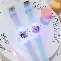 Frozen Watches for Childrens Kids School Student Silicone Colorful Lights