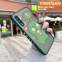 YIWESAN เคสปลอกสำหรับ Samsung กาแลคซี A30s A50s A50การ์ตูนไดโนเสาร์น้อยน่ารักดีไซน์ใหม่ฝ้าซิลิโคนขอบเคสนิ่มใส่โทรศัพท์แข็งเคสป้องกันทนแรงกระแทกเลนส์กล้องถ่ายรูปคลุมทั้งหมด