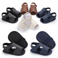 BBWORLD Baby Solid Color Shoes Boys Summer Shoes PU Soft Bottom Sandals