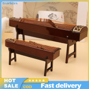 Mini guzheng trang trí bằng gỗ guzheng nhạc cụ mô hình Dollhouse đồ trang
