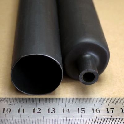 32mm Adhesive Lined 4:1 Heat Shrink Tubing Waterproof Insulation Sleeving Black 1.2M Cable Management