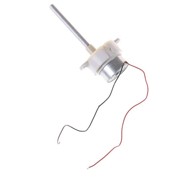 White Round 300 Geared Motor Blind Hole Shaft Low Speed Long Shaft