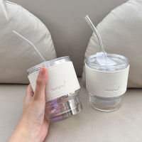 Transparent Champagne Whisky tail Glass 420ML Heat Resistant Coffee Milk Cup with Lid Home Party Beverage Drinking Glasses