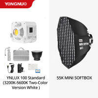 Yongnuo YNLUX100 +  YN55K Octagonal Softbox Studio light set Bi-Color 3200-5600K LED Video Light Bowens Mount Handheld Outdoor Photography Vlog Studio Fill Light