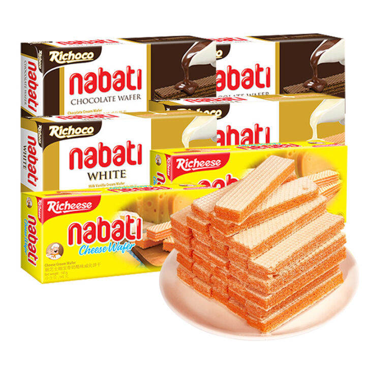 Richeese Cheese Waffle Cookies 145g*6 boxes of nabati Nabodi Cheese