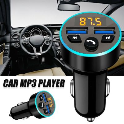 IRCTBV อะแดปเตอร์ที่ชาร์จความเร็วสูงเครื่องเล่น MP3ในรถยนต์ที่ชาร์จเครื่องส่งสัญญาณ FM ในรถแบบไร้สายบลูทูธ USB LED