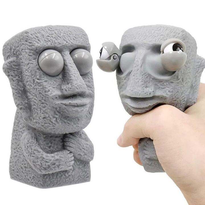 aov-11-11-6pcs-eye-popping-squeeze-ของเล่น-reusable-fidget-sensory-ของเล่น-funny-rock-stone-man-squeeze-ของเล่น-cod-จัดส่งฟรี