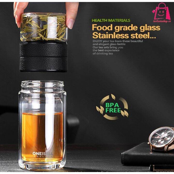 Tea Infuser Portable Wooden Handle Teapot Infuser Botol Minum