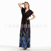 European Station Romantic Color Loose Plus Size Fat Mm Beach Dress Long Mop Dress Womens Wholesale